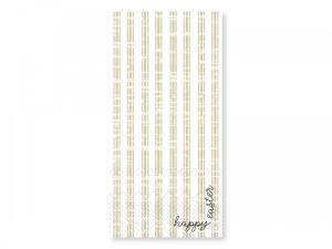 Servett Happy Easter med gula ränder (buffé) - Chic Antique