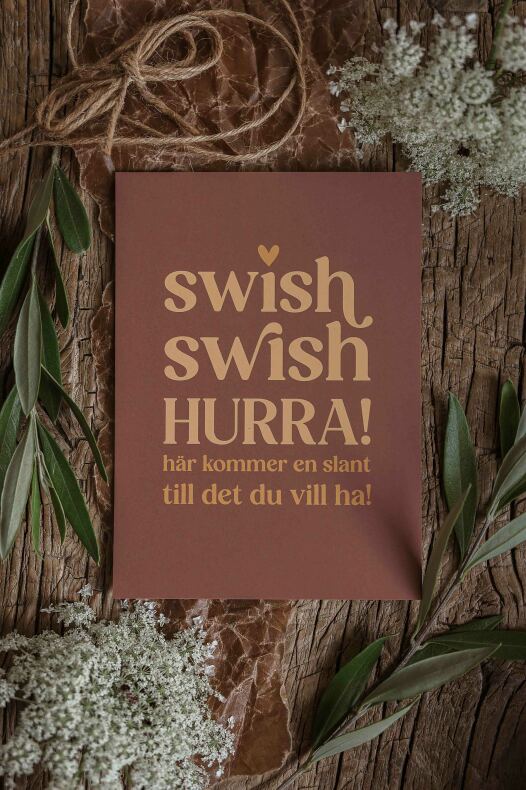 Majas Vykort Swish Swish Hurra - Majas Cottage