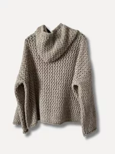 Tröja, Stickad hoodie, Taupe Gabbi - Reunion    KOMMER SNART!