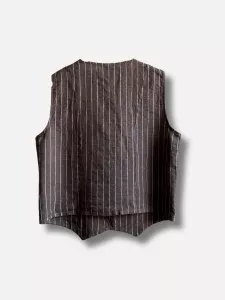 Linneväst, Randig Mörkbrun / Vit Bea - Reunion Home