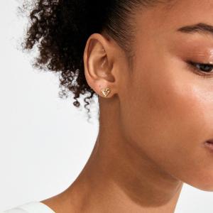 Örhänge Guldpläterade, Hjärta oregelbundet, Iris – Pilgrim