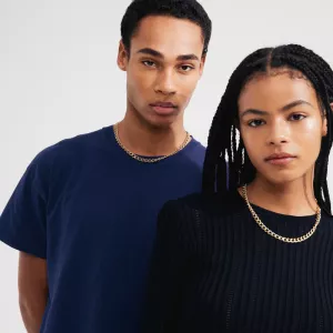 Halsband, Återvunnen guldpläterad pansarkedja CHARM – Pilgrim