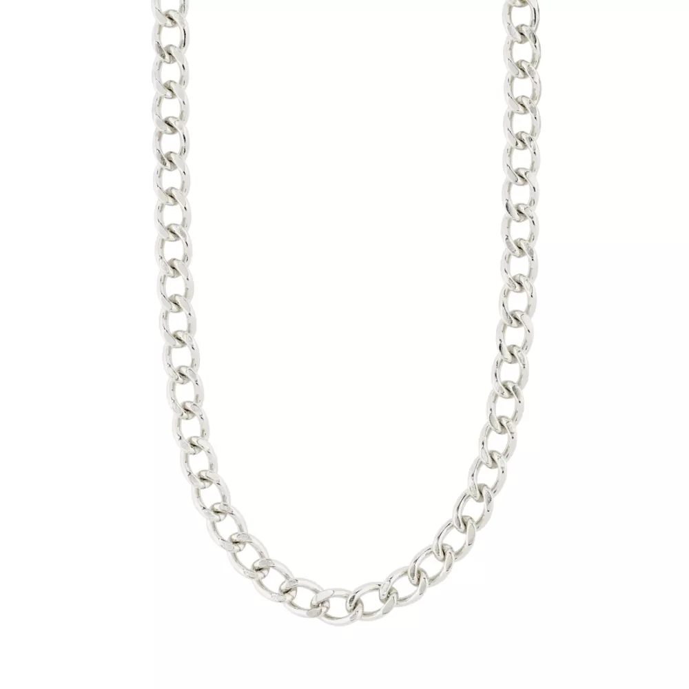 Halsband, Återvunnen silverpläterad pansarkedja CHARM – Pilgrim