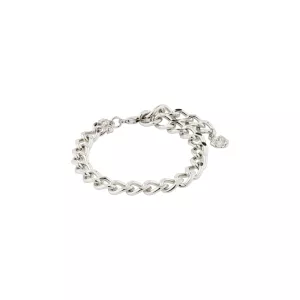 Armband, Återvunnen silverpläterad pansarkedja CHARM – Pilgrim