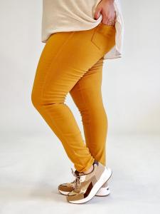 Byxa / Leggings Stretchig, Curry, Sanna (Plus Size) - Cat & Co