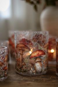 Majas Lykta, Autumn Forest Mushrooms (10x12 cm) - Majas Cottage     BERÄKNAD LEV: JULI/AUG