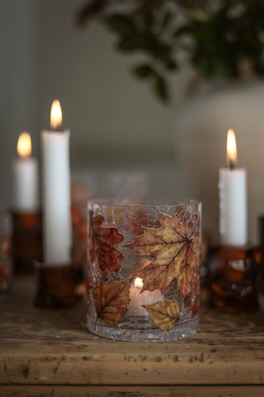 Majas Lykta, Autumn Forest Leaves (9x10 cm) - Majas Cottage     BERÄKNAD LEV: JULI/AUG