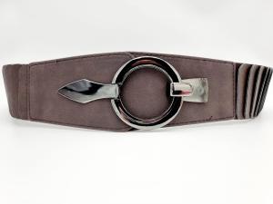 Elastiskt bälte, Brunt med mörkt spänne - Cat & Co