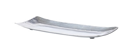 Affari fat, nickelplätterad mässing - Lyra, avlångt (34 cm)