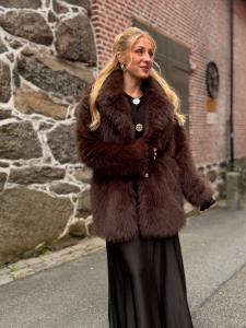 Kjol Maxi, Brun, Glansig Hulda - Gemini