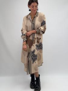 Klänning Beige mönstrad, Filia - Gemini