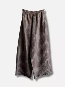 Linnebyxa, Randig Mörkbrun / Vit Bea - Reunion Home