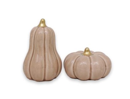 Pumpa, Beige med guldknopp (liten) - Mitt & Ditt