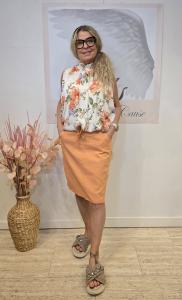 Mirakelkjol Kort, Aprikos, Madde - Soulful Fashion