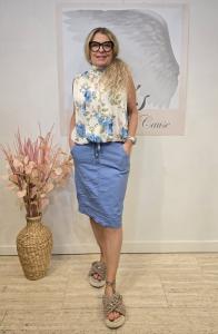 Mirakelkjol Kort, Jeansblå, Madde - Soulful Fashion