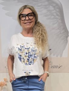 T-shirt Inze, It´s time to fly, Blå - Soulful Fashion