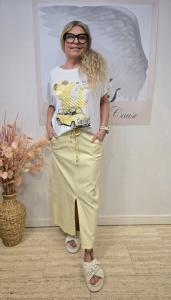 Mirakelkjol Lång, Gul, Madde - Soulful Fashion