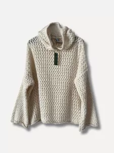Tröja, Stickad hoodie, Offwhite Maja - Reunion
