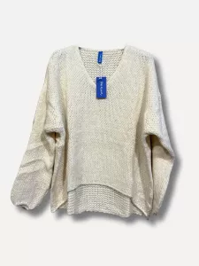 Stickad tröja, Offwhite Fanny - Reunion