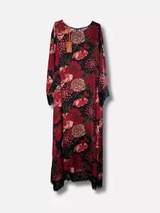Klänning, Blommig med spets, Röd Flora - Reunion