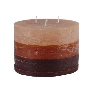 Blockljus 3 vekar, Brun / Kola / Sand (15x11cm) Cote Nord - Affari