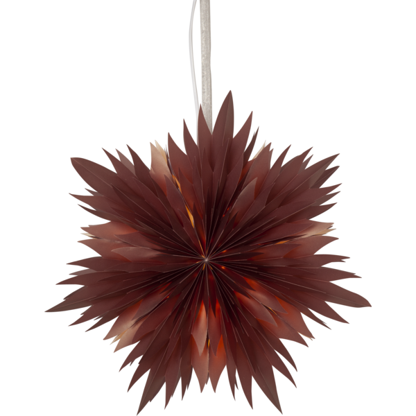 Brunröd pappersstjärna Dis, Dia: 45 cm