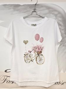 T-shirt Inze, Cykel, Gammelrosa - Soulful Fashion
