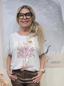 T-shirt Inze, Flowers Rosa - Soulful Fashion