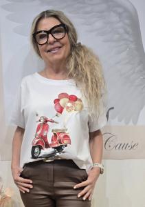 T-shirt Inze, Scooter Balloon, Röd- Soulful Fashion