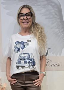 T-shirt Inze, Happy Car (Jeansblå)  - Soulful Fashion