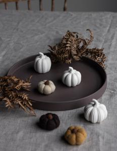 Pumpa i keramik, Rund Rillad (6x5 cm) Hagshult - Storefactory