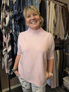 Tröja, Stickad med turtle neck, Rosa, Tuva - Soulful Fashion
