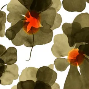 Servetter - Marimekko Valssi Green, Gröna pressade blommor (Lunch)