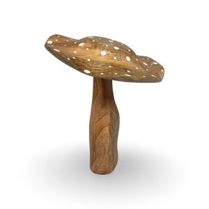 Brun svamp / kremla i trä (Höjd 20 cm) - Miljögården