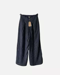 Linnebyxa Navy Randig, Samantha - Linen Attitude (Reunion)    LEV MARS