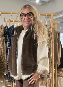 Väst i fejkpäls, Coffee, Tanja - Soulful Fashion