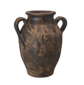 Vas / Urna, Brunmelerad terracotta, Annchi (Höjd: 19 cm) - Wikholm Form