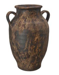 Vas / Urna, Brunmelerad terracotta, Annchi (Höjd: 28 cm) - Wikholm Form