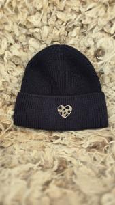 Mössa med leohjärta, Svart Amore - Soulful Fashion