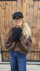 Tumvante i teddy, Svart - Soulful Fashion