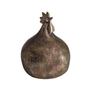 Höna Skimrande Svart/Guld 13 cm - Nääsgränsgården