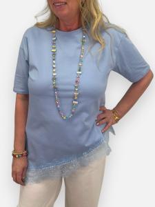 Topp med spetskant, Blå Gertrud - Gemini