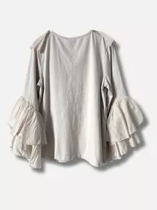 Topp med volang, , Beige Donnatella - Reunion Home