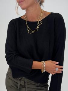 Stickad tröja, Svart Stella - Gemini