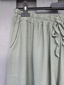 Byxa, Vida ben - resår & knytband, Armygrön, Sanne - Soulful Fashion