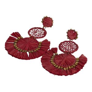 Örhänge, Röda "solfjädrar", Charlotte - the moshi