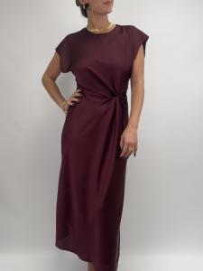 Klänning Vinröd draperad, Emelin - Gemini