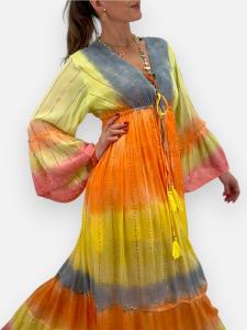 Klänning Randig, Orange Nira - Gemini