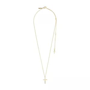Halsband Kors, Flynn, Guldpläterat - Pilgrim