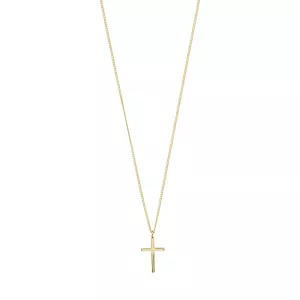 Halsband Kors, Flynn, Guldpläterat - Pilgrim